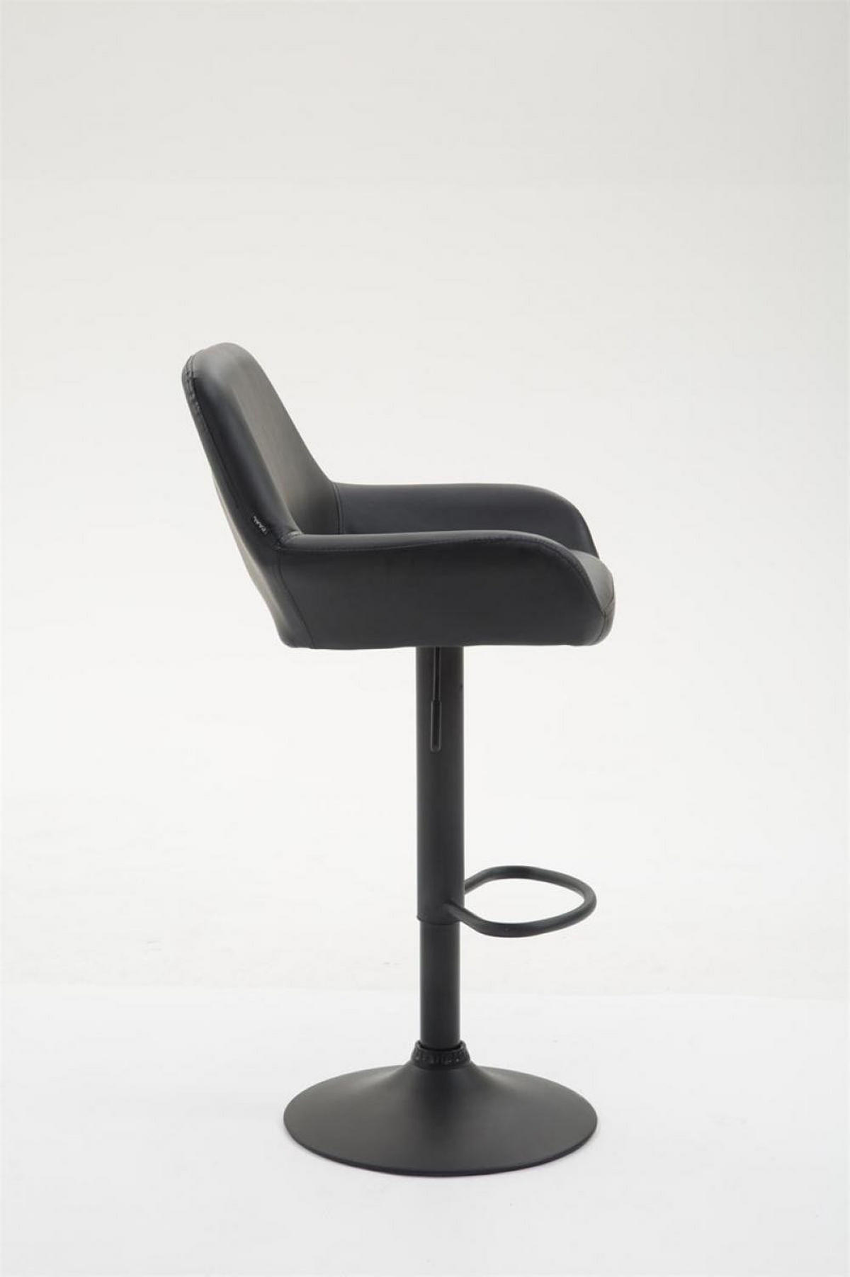 BARHOCKER Lederlook schwarz - Schwarz, Textil/Metall (51/89/52cm) - CLP