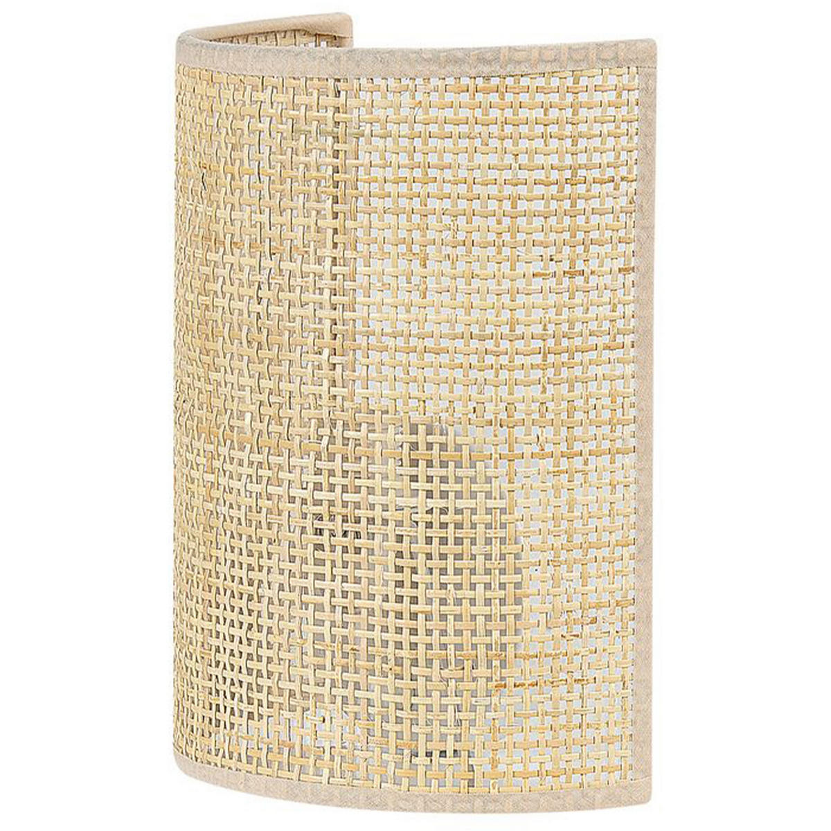 WANDLEUCHTE Demitrie 10/19/25 cm - Naturfarben, Naturmaterialien (19/25/10cm) - Beliani