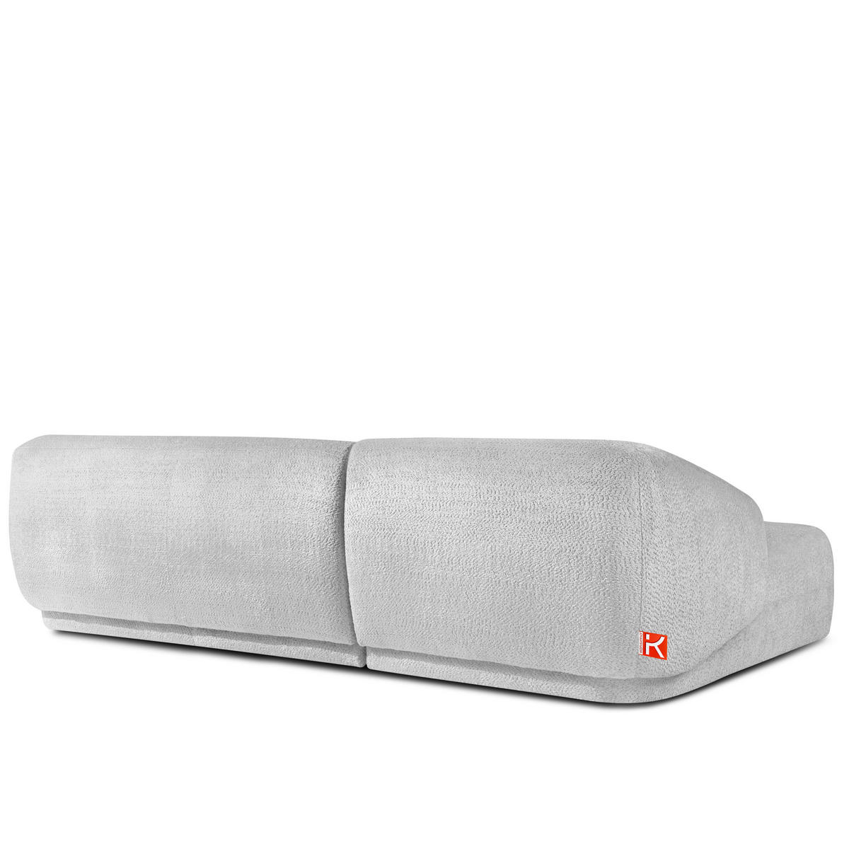 ECKSOFA LINKS VIRA, Grau, Chenille - Schwarz/Grau, Holz/Holzwerkstoff (300/160cm) - KONSIMO®