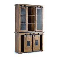 VITRINE mit Glastüren und Schubladen - Braun, Holz (47/200/120cm) - Giner y Colomer