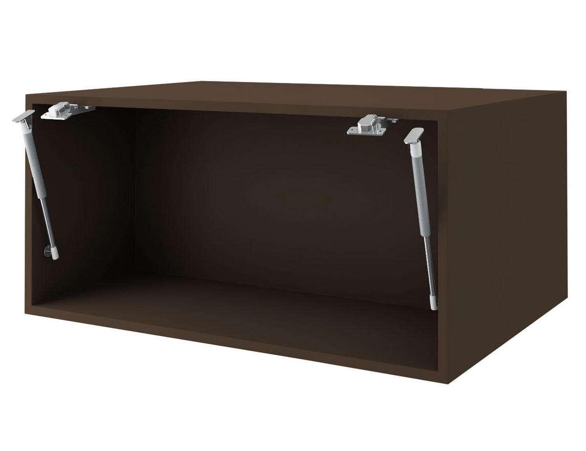 AUFSATZSCHRANK Essen W6B/80 Weiß Hochglanz / Eiche Artisan Matt 80 / 59 / 36cm - Weiß Hochglanz/Eiche Artisan, Holz/Holzwerkstoff (80/36/59cm) - Feldmann-Wohnen