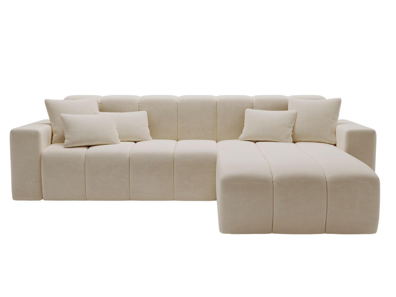 ECKSOFA Nork Beige Rechts - Beige, Holz/Textil (265/180cm) - Graingold