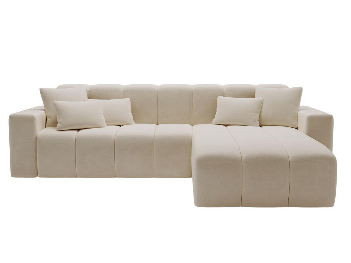 ECKSOFA Nork Beige Rechts - Beige, Holz/Textil (265/180cm) - Graingold