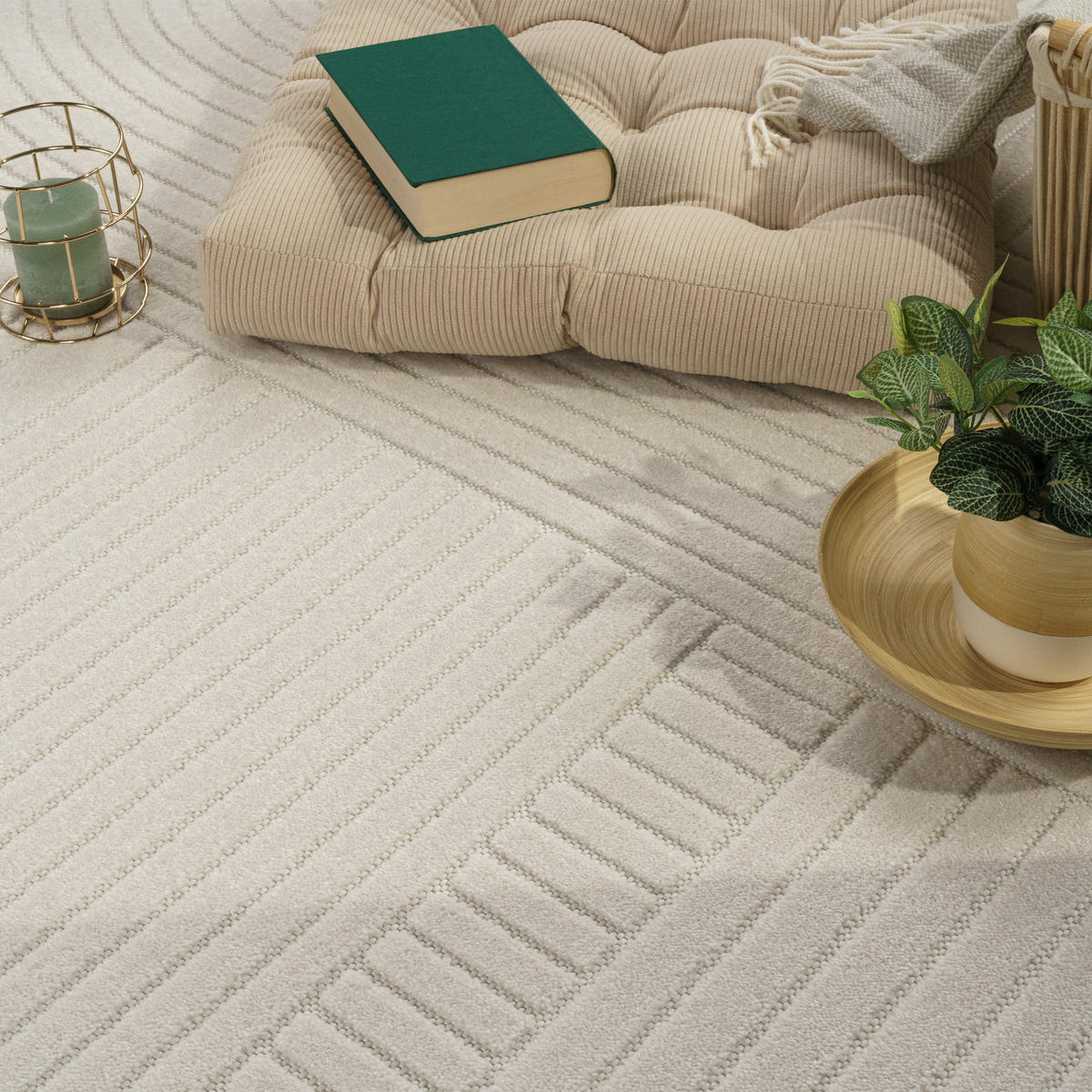OUTDOORTEPPICH 200/200 cm Cotton 240 - Creme, Textil (200/200cm) - Paco Home