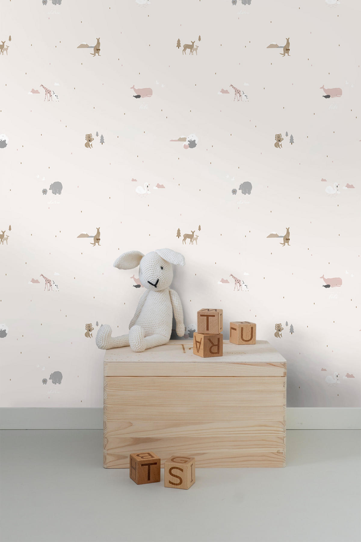 TAPETE Tiere 53 cm x 10 m - Beige, Papier (53/0.1cm) - Sanders & Sanders