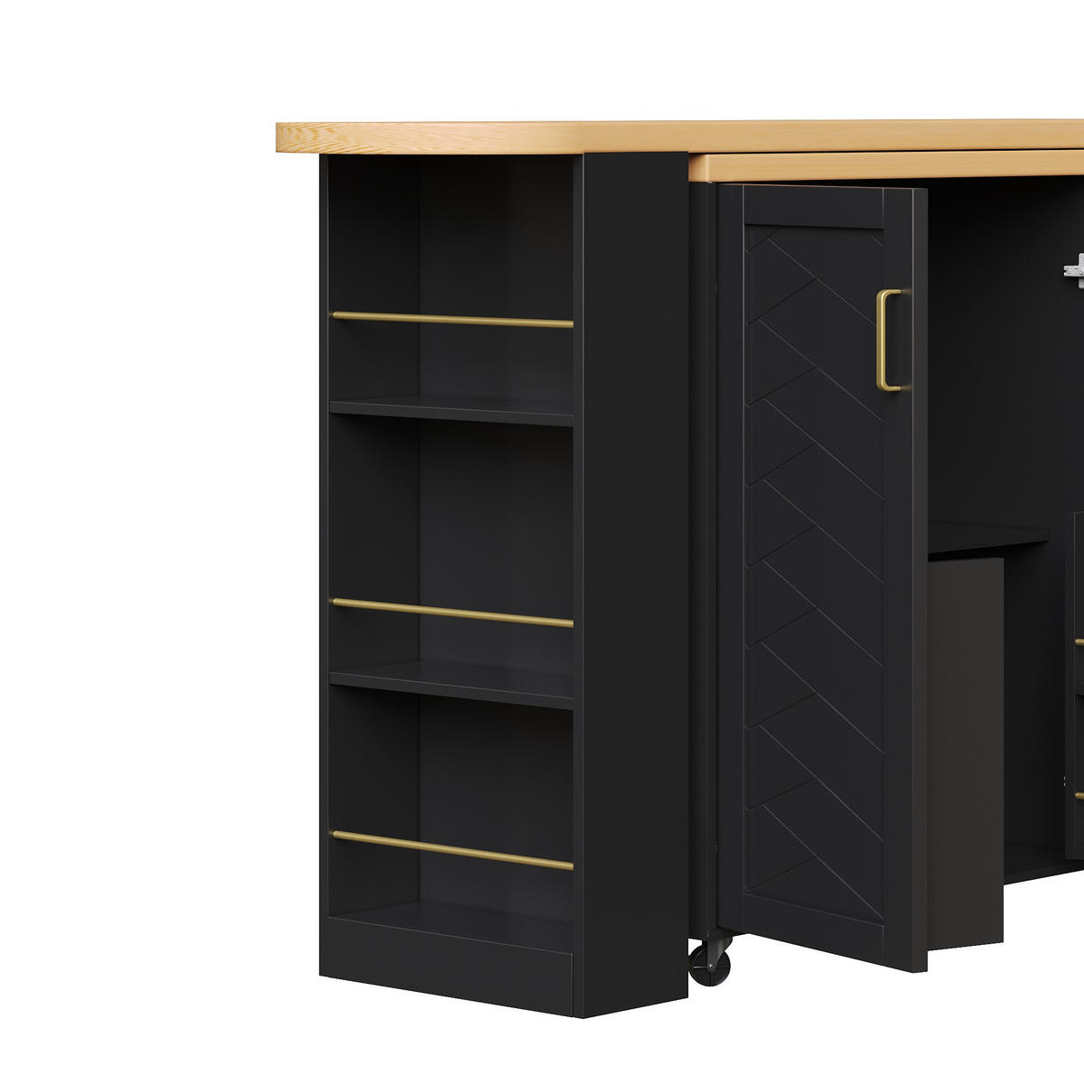 BARTISCH ausziehbar 135-228/39/104 cm DE-39584 Schwarz - Schwarz, Holzwerkstoff (39/135/104cm) - ComfortXL