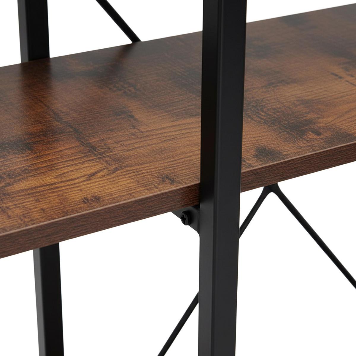 BÜCHERREGAL - Braun, Holzwerkstoff/Metall (33.5/177.5/105cm) - Relaxdays