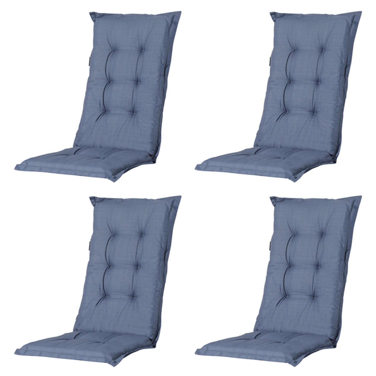 GARTENSTUHLKISSEN Basic 105/50 cm 4er-Set - Blau, Textil (50/6/105cm) - Madison