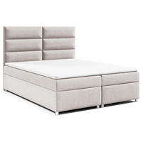 BOXBETT mit Bettkasten Trinity K-4 Bonellfederkern - Creme, Holz/Holzwerkstoff (200/200cm) - Best For Home
