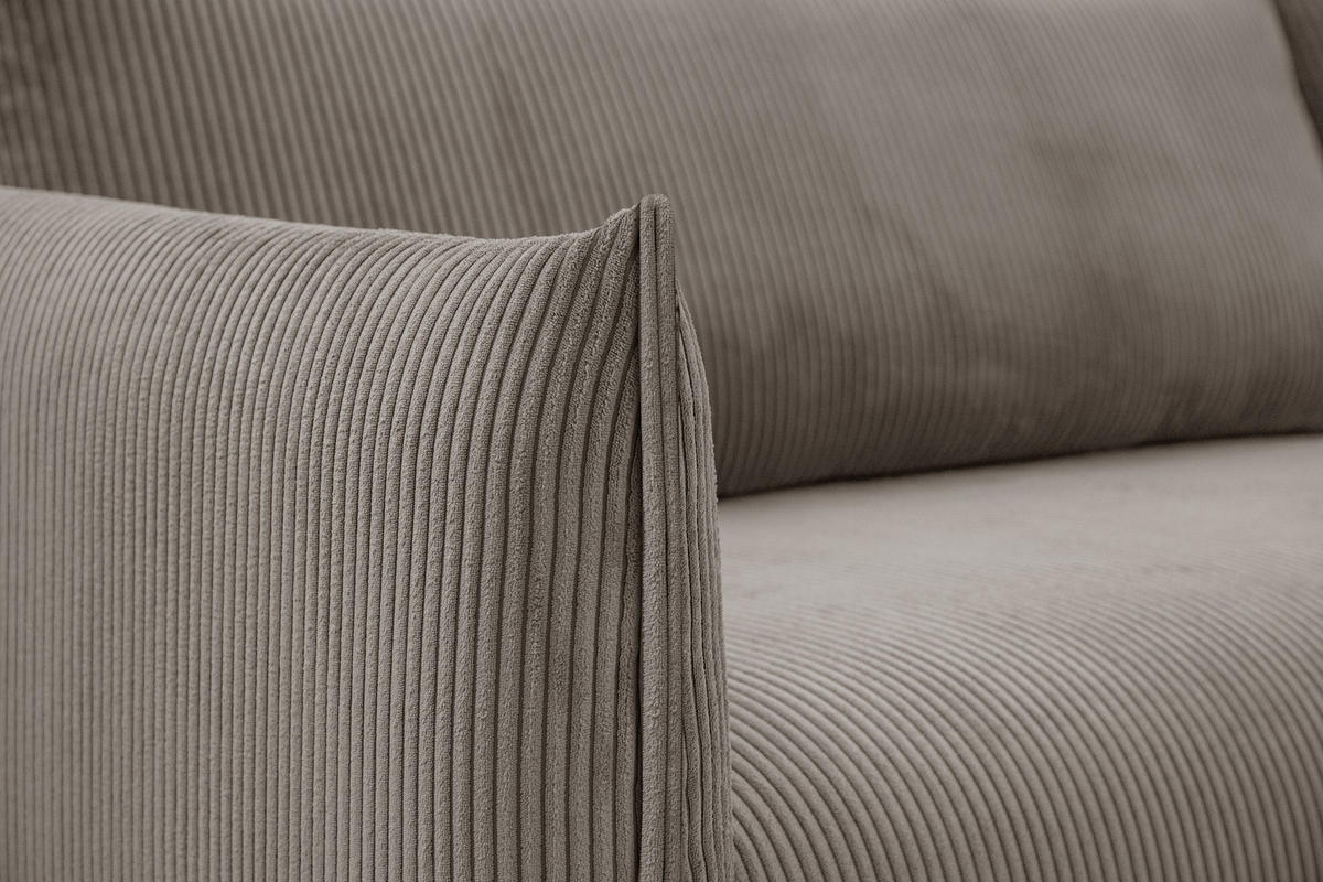 ECKSOFA TAUER 5-Sitzer, taupe - Taupe/Schwarz, Holzwerkstoff/Kunststoff (292/174cm) - Courtois Laville