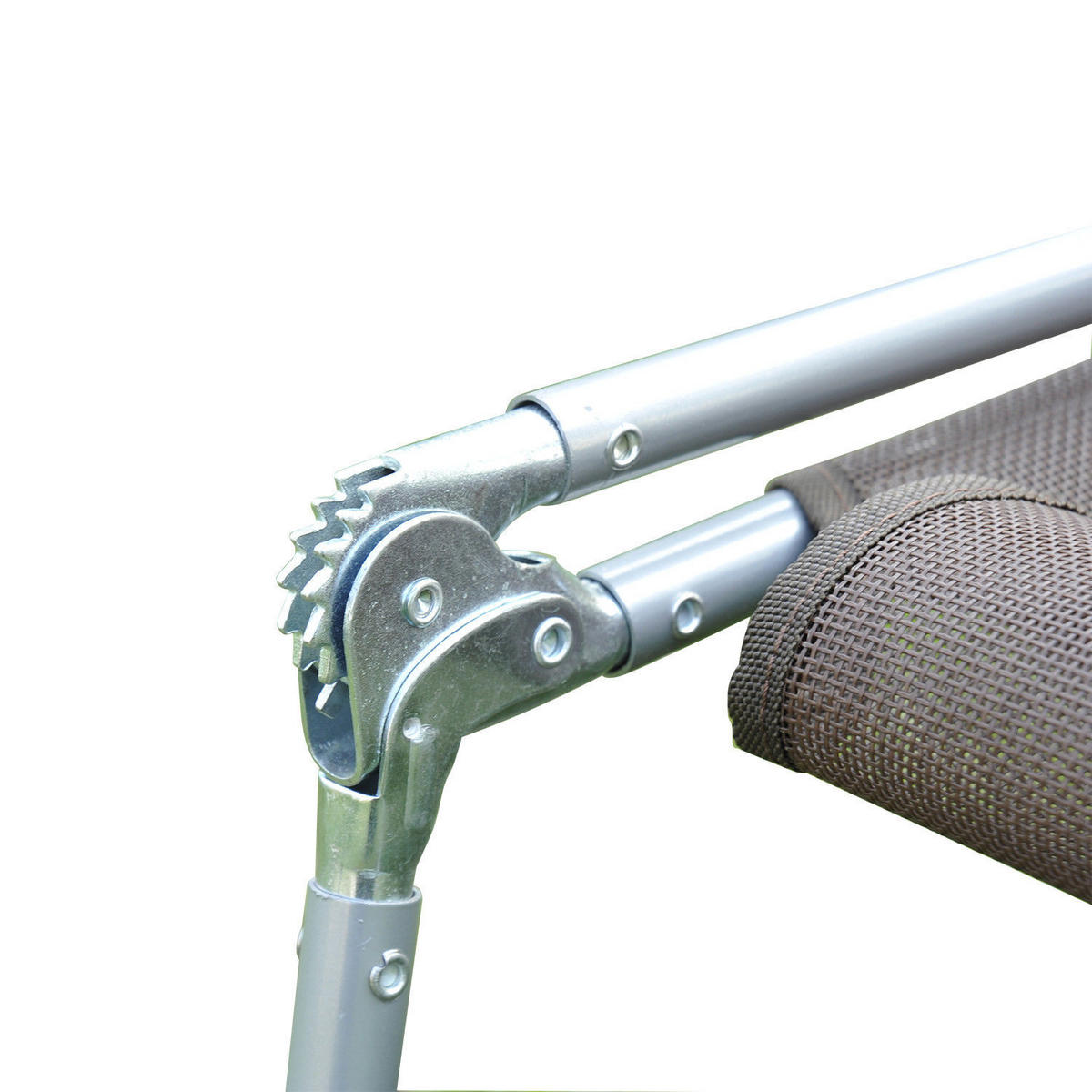 SONNENLIEGE Klappbare Braun und Silber 182 x 56 x 24,5 cm - Braun, Metall (56/24.5/182cm) - Vallsero