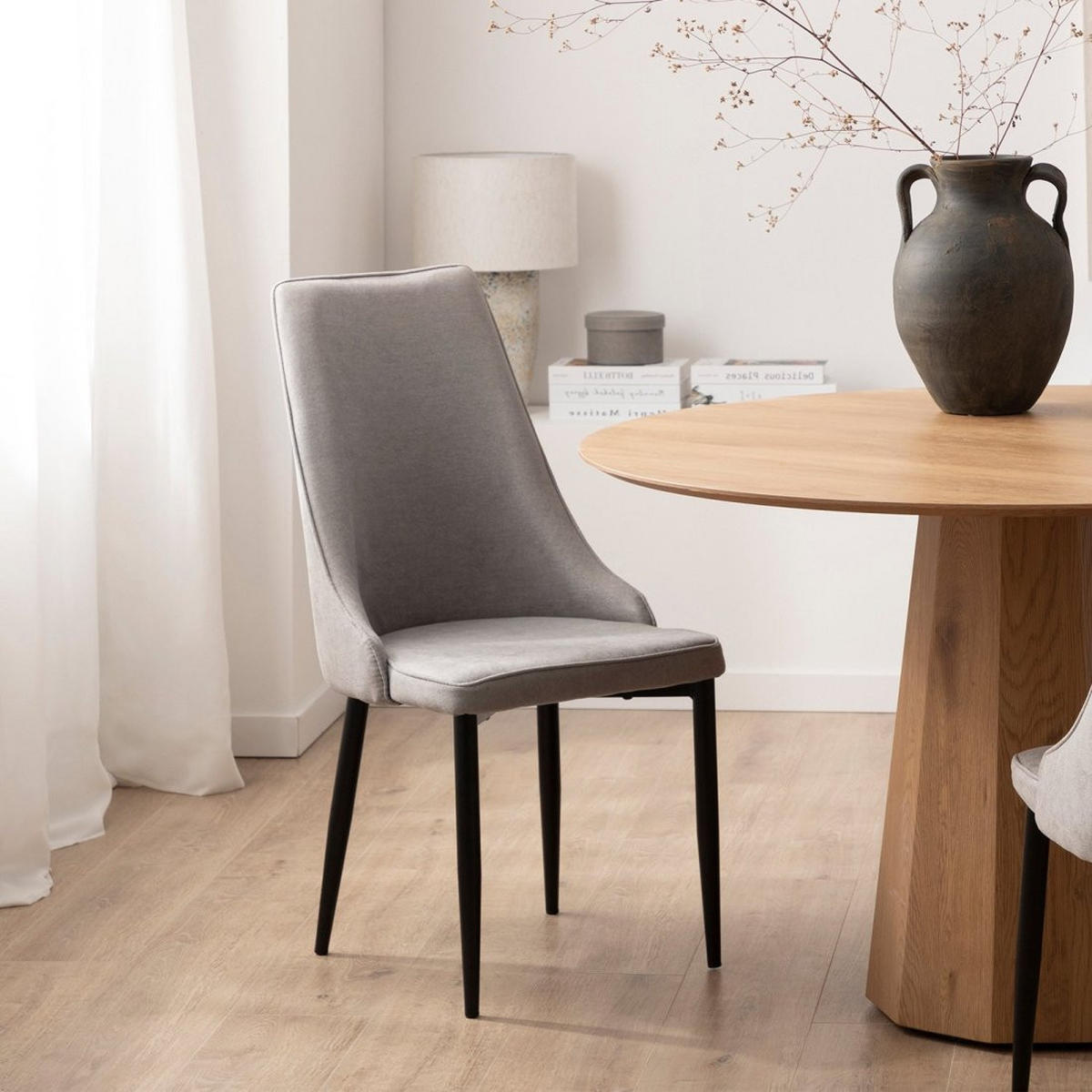 ESSZIMMERSTUHL Agnes Grau 45 cm x 95 cm 4er-Set - Grau, Textil (45/95/65cm) - Klast Home