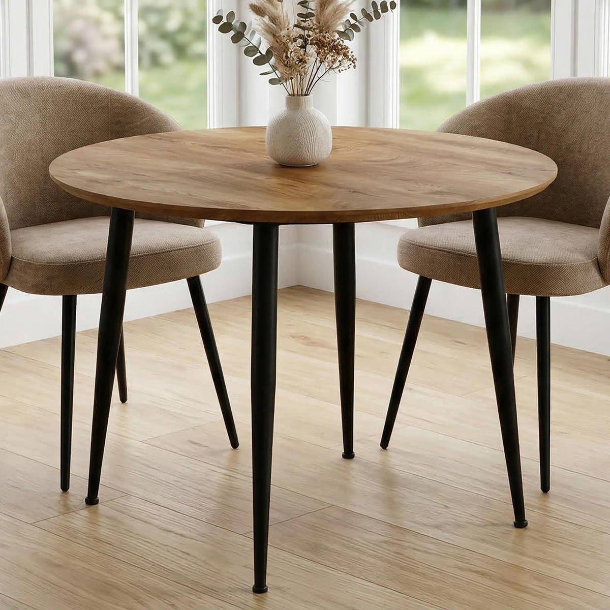 ESSTISCH NEVERS nussbaum - Nussbaumfarben, Holzwerkstoff (100/100/77cm) - IDIMEX