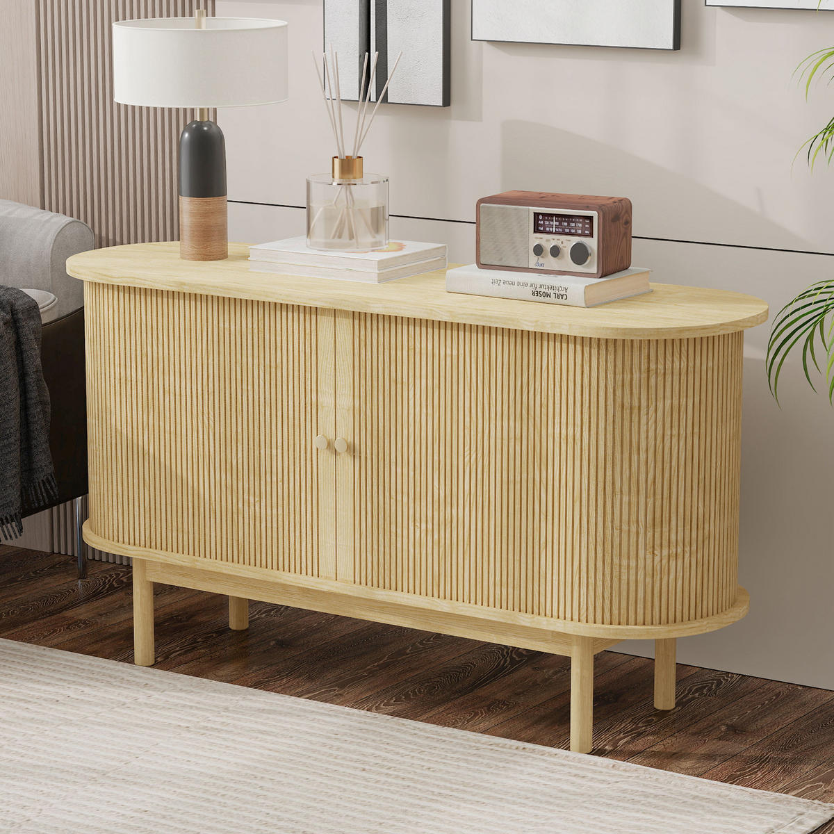 SIDEBOARD Holzoptik 138/43/75 cm - Hellbraun, Holzwerkstoff (43/75/138cm) - Urban Meuble