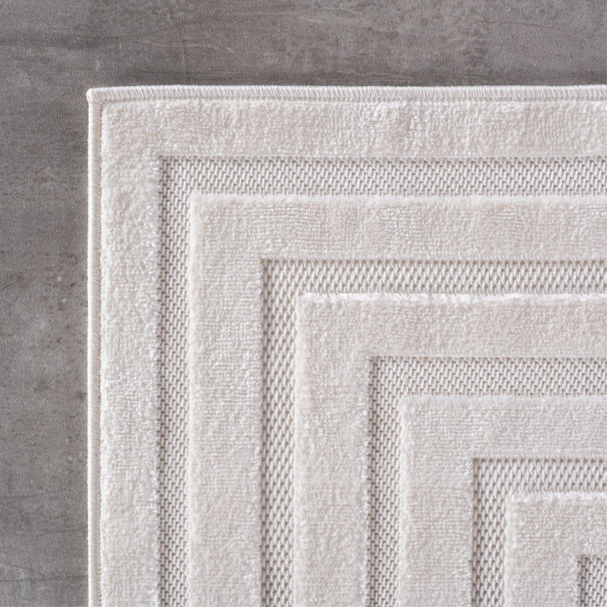 TEPPICH In-/Outdoor Kurzflor 3D-Gitterstruktur Polypropylen Küche Creme Läufer 80x250 - Creme, Textil (80/250cm) - KADIMA DESIGN