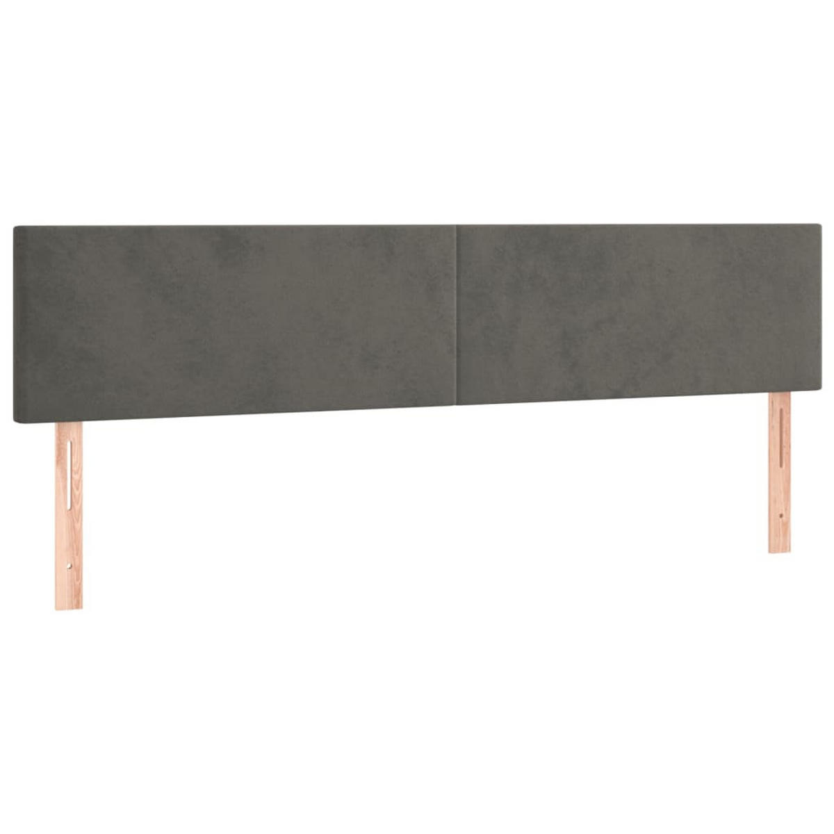 BOXBETT Mit Matratze Dunkelgrau 160/200 Cm Samt - Grau, Textil (160/200cm) - vidaXL