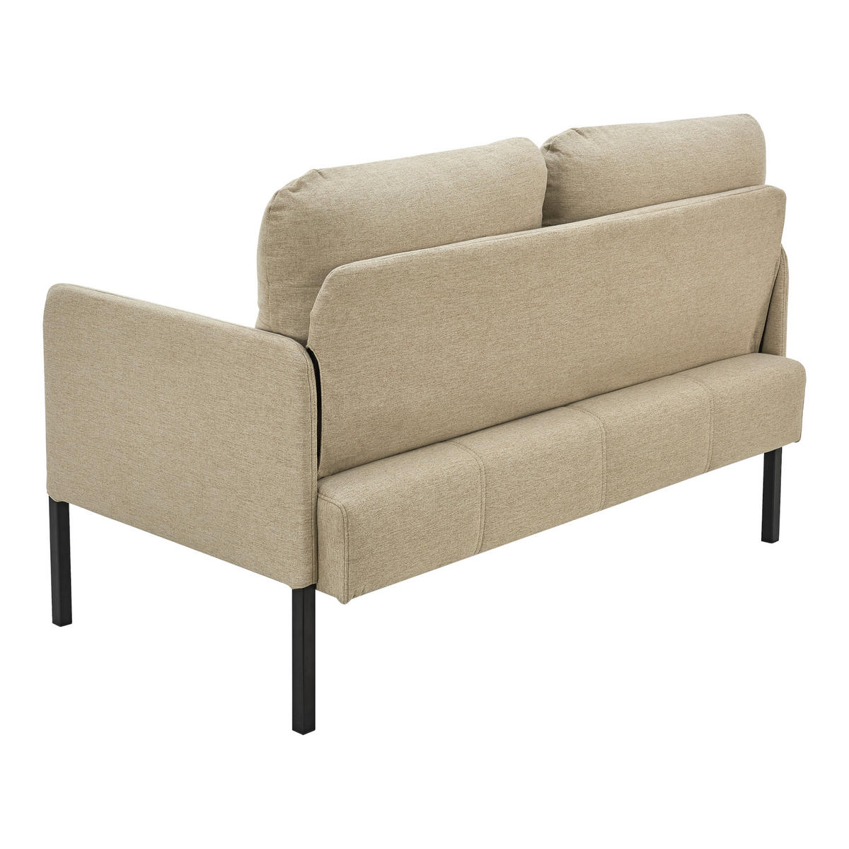 SOFA Reichling - Beige/Schwarz, Holz/Textil (119/77/69cm) - [en.casa]