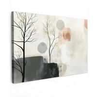 LEINWANDBILD Wabi sabi - Beige - Pflanze Gemälde 60x40 cm - Sandfarben, Textil (60/40cm) - MuchoWow