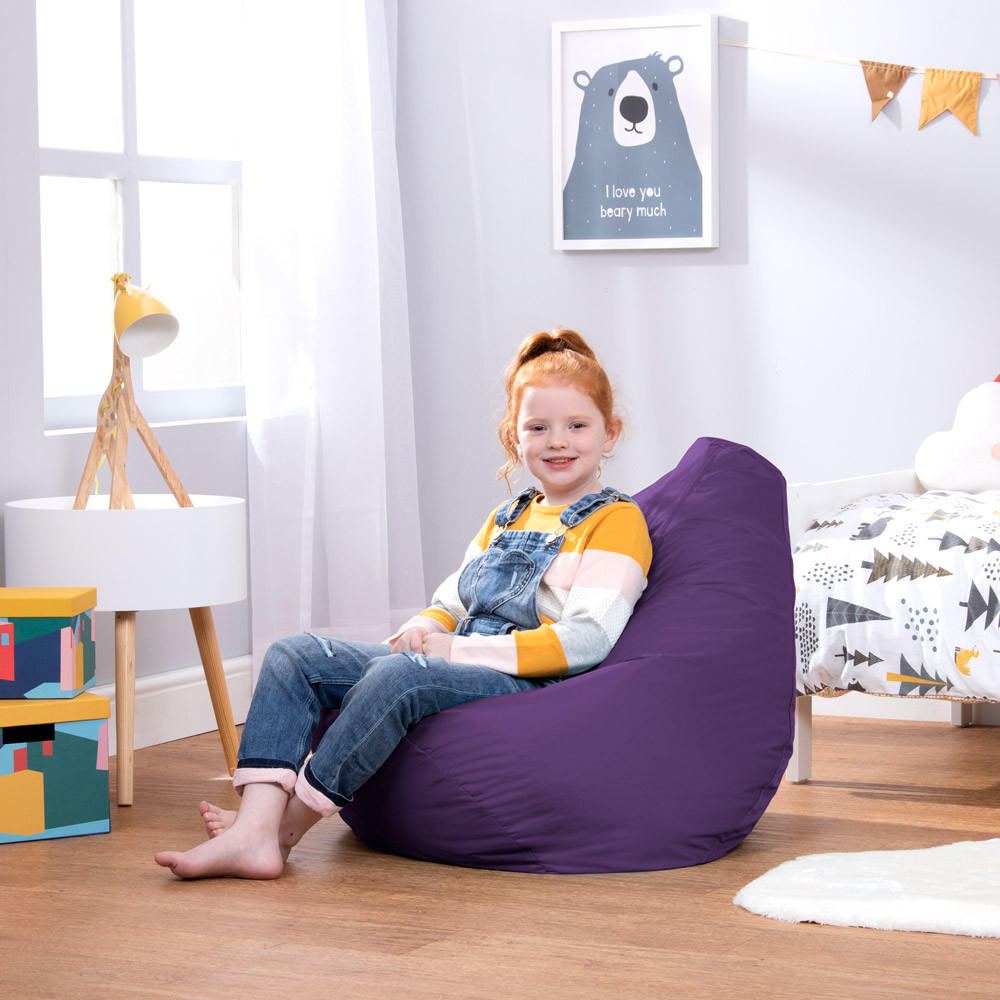 OUTDOORSITZSACK Liegestuhl für Kinder - Lila, Kunststoff (69/59/65cm) - Veeva