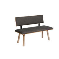 SITZBANK Die Klassische - Eichefarben/Grau, Holz/Textil (48/87/125cm) - Kundler Home