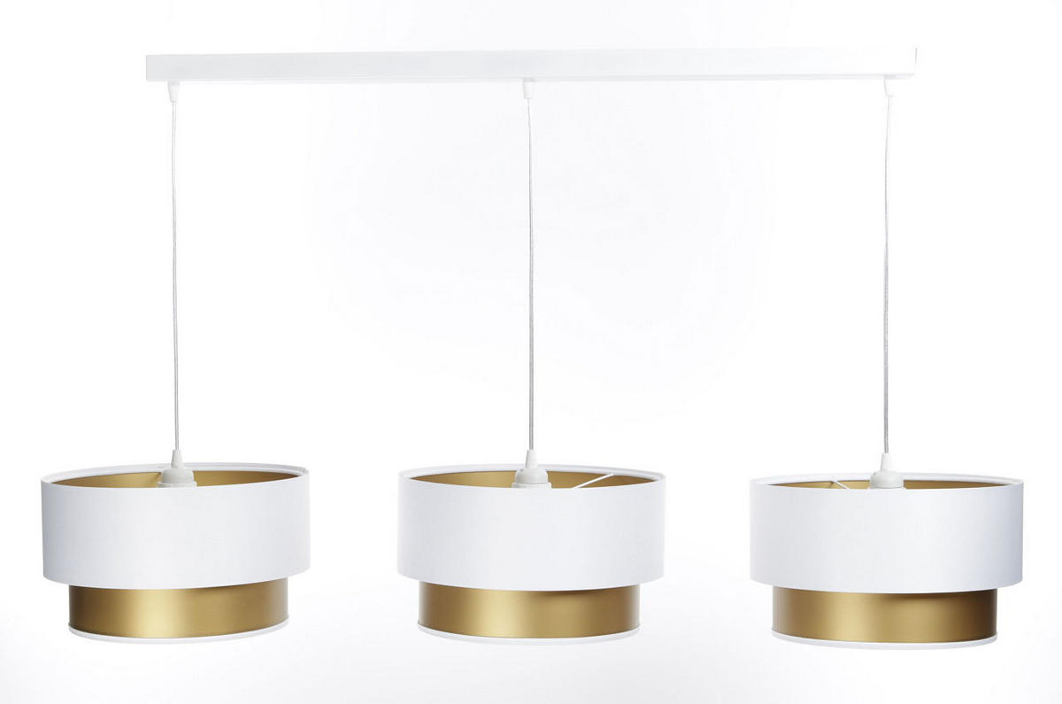 HÄNGELEUCHTE Gold 30/88 cm - Weiß, Kunststoff (30/2.6/88cm) - ONZENO