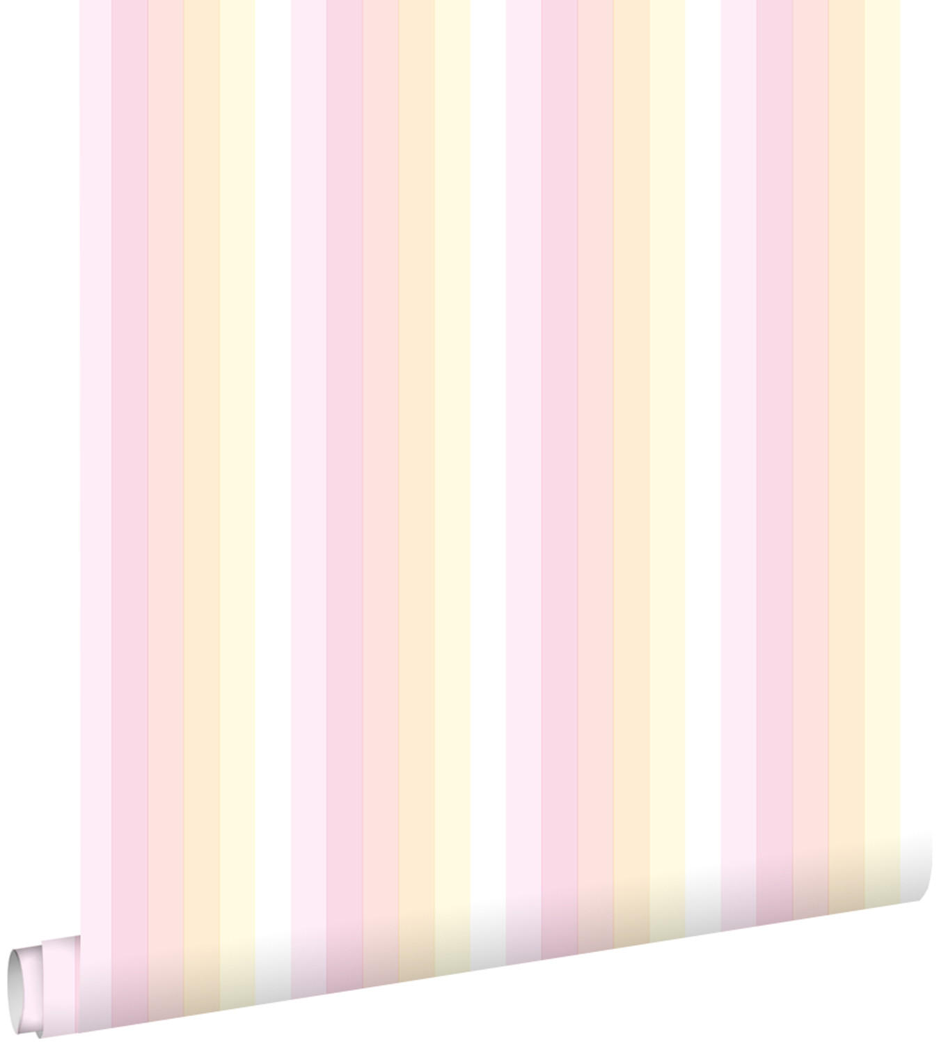 TAPETE Regenbogenstreifen 53 cm x 10.05 m - Pink, Papier (53/0.1cm) - ESTAhome