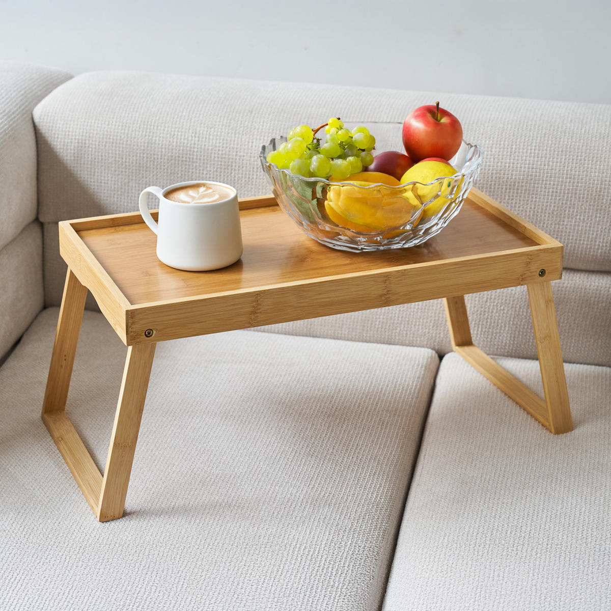 BETTTABLETT MELA Bambus - Naturfarben, Holz (58/24.5/28cm) - SVITA