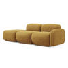 3-SITZER SOFA Links Chenille Stoff Gelb - Currygelb/Gelb, Holz/Textil (258/73/95cm) - Makamii