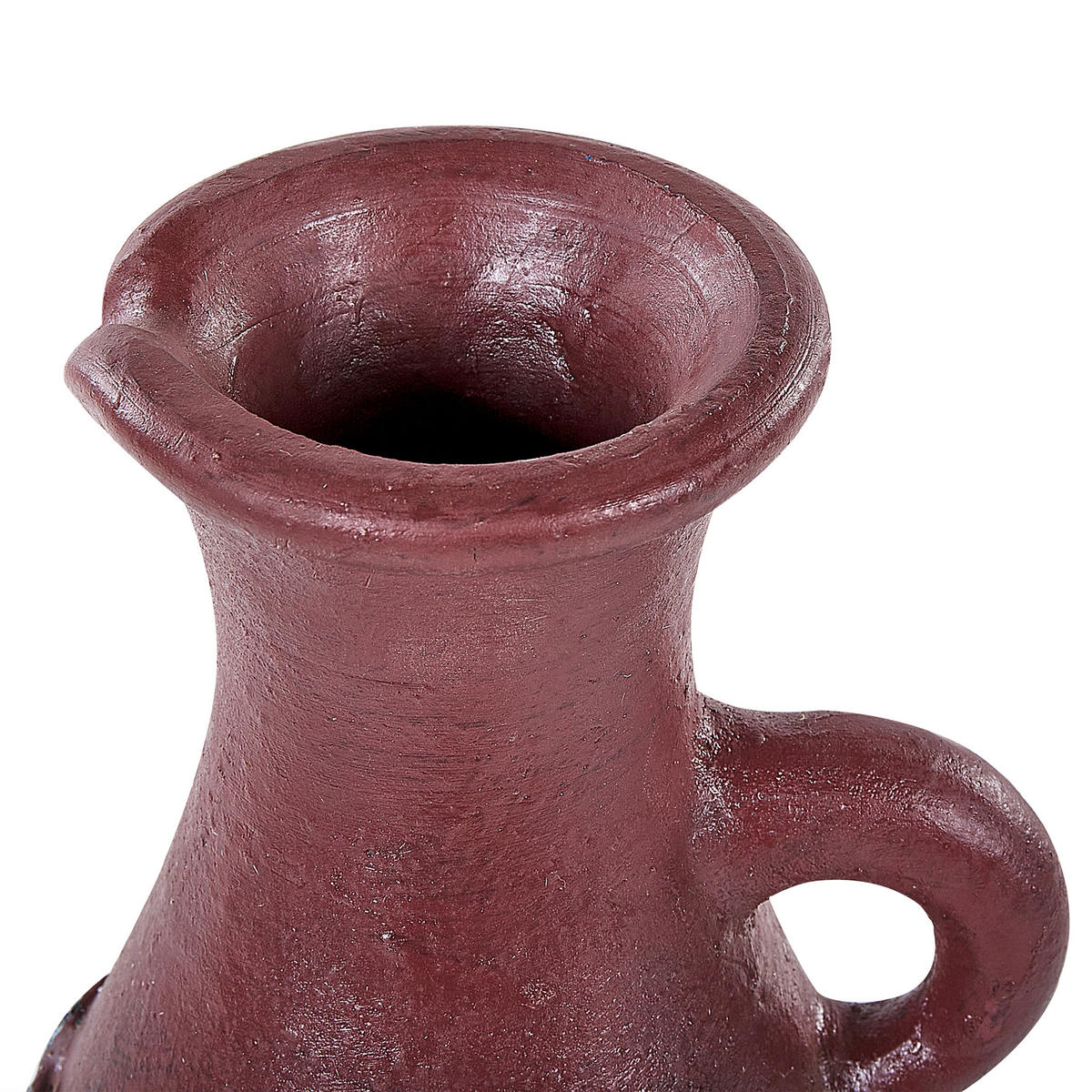 DEKOVASE Terrakotta blau Velia - Blau, Stein (50cm) - Beliani