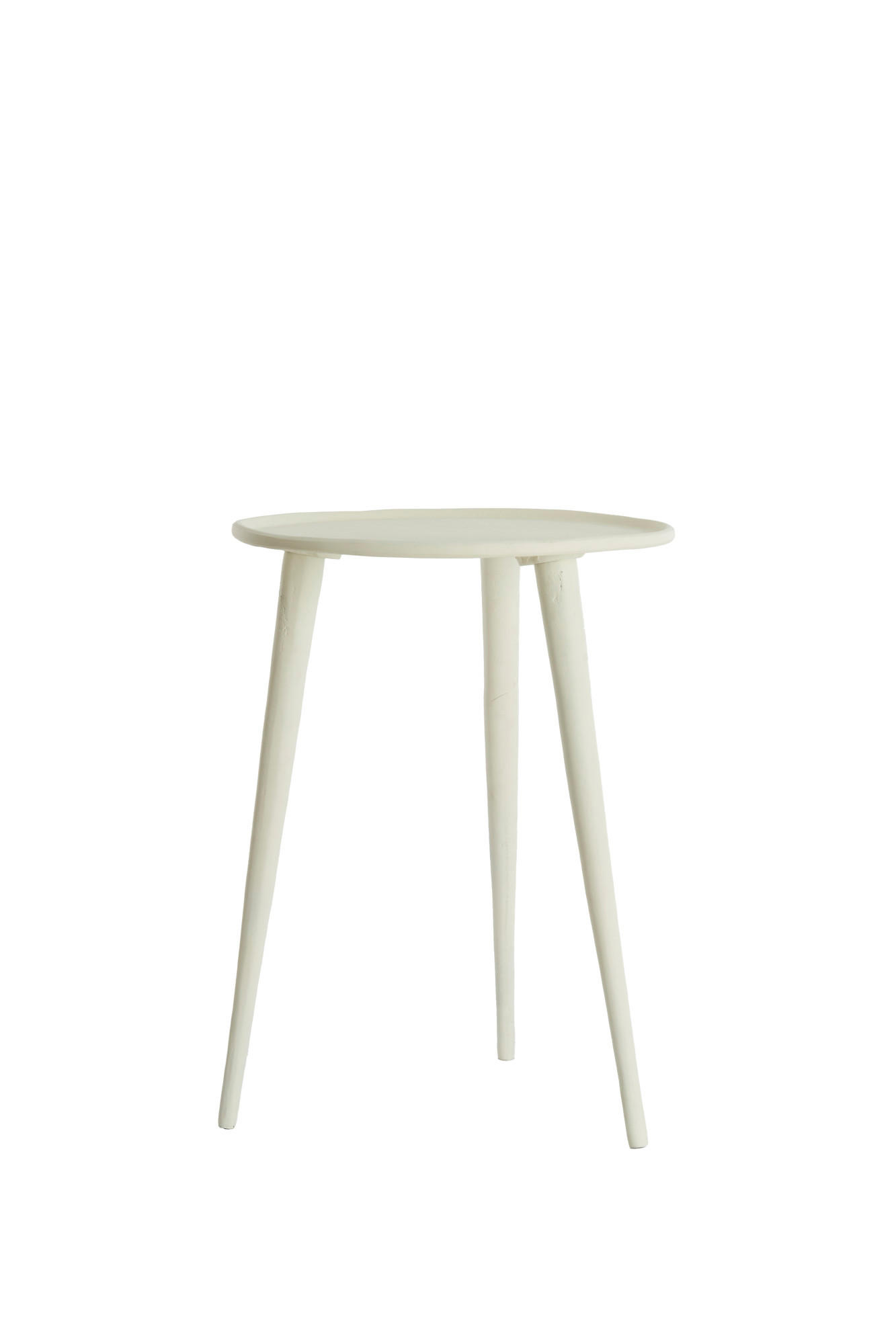 BEISTELLTISCH Babina Weiß Ø36/47 cm - Weiß, Metall (36/36/47cm) - Light & Living