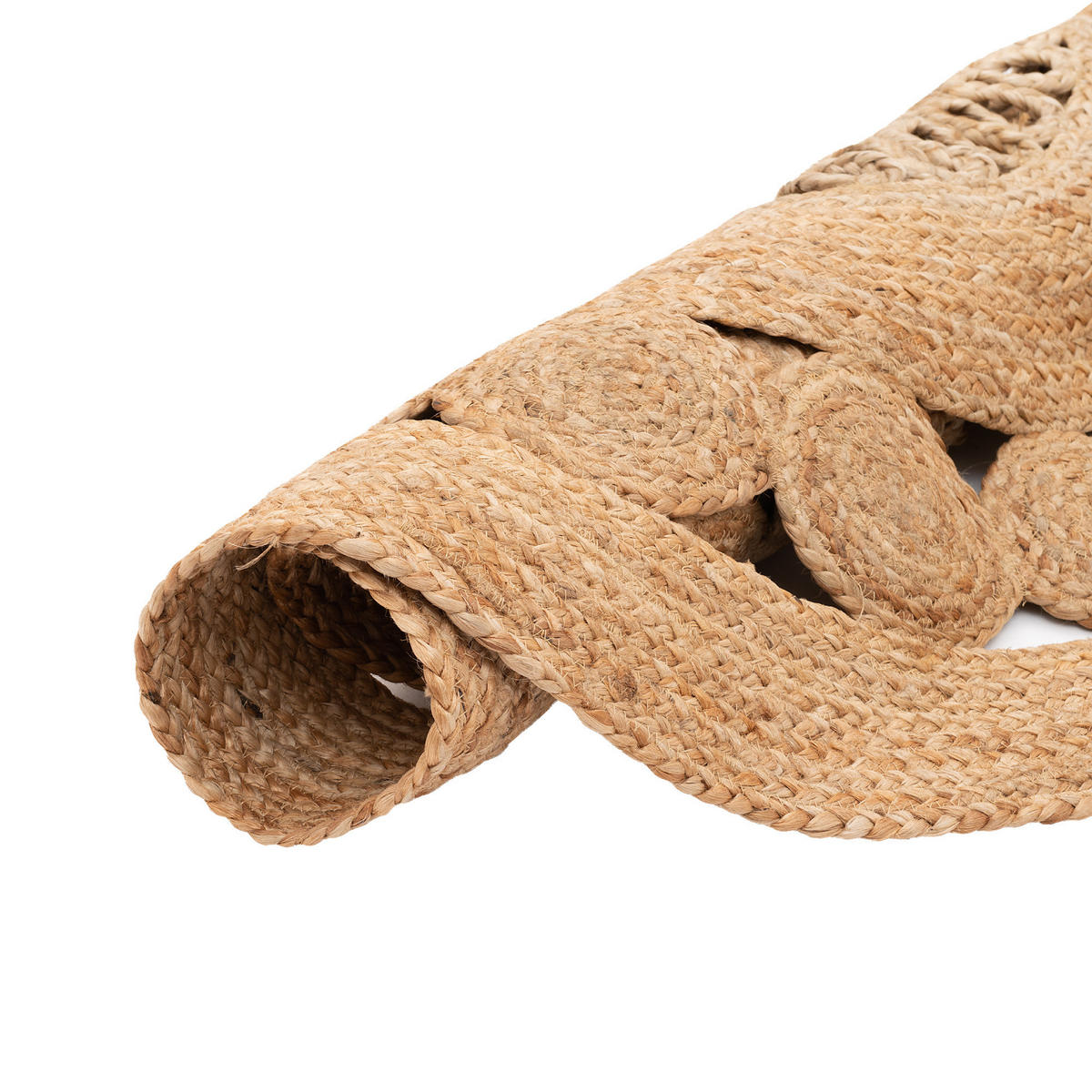 HANDGEFERTIGT JUTE TEPPICH PIA RUND - Beige, Textil (120/120cm) - Pergamon