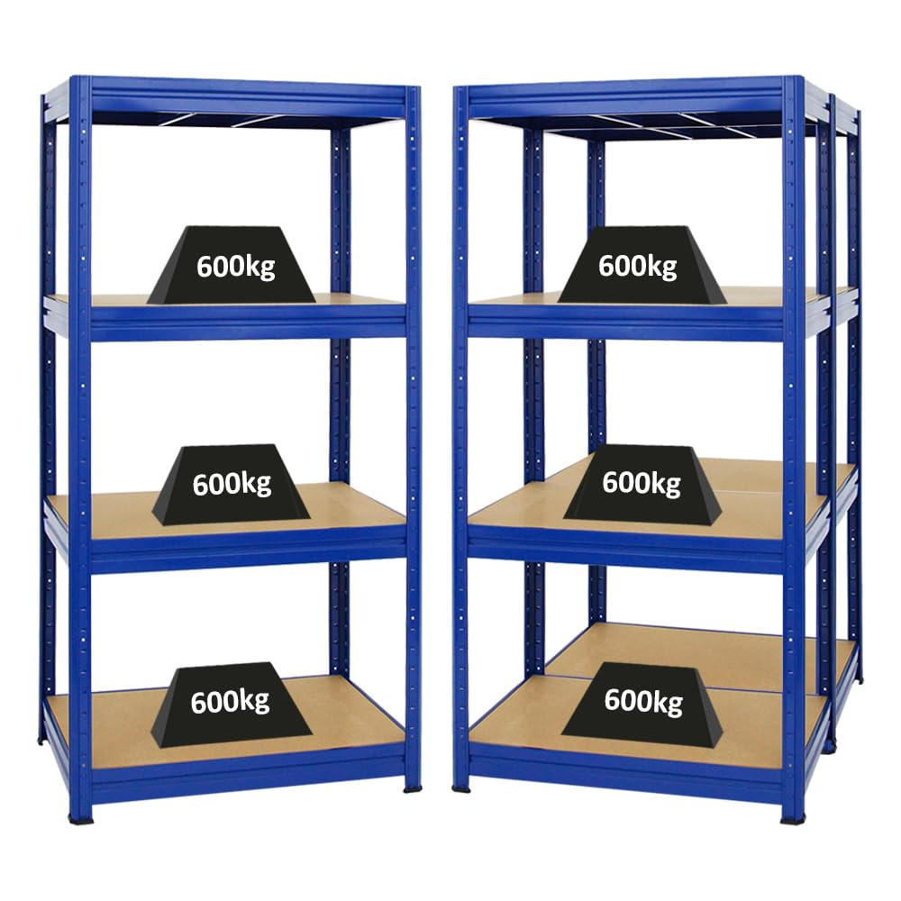 SCHWERLASTREGAL Dino 3er-Set mit 3x 180x90x60 cm Fachlast 600 kg Blau - Blau, Metall (270/180/60cm) - PROREGAL