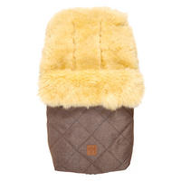 LAMMFELL-FUSSSACK Nelly, medizin, brown melange - Braun, Fell (46/8/88cm) - Kaiserbaby