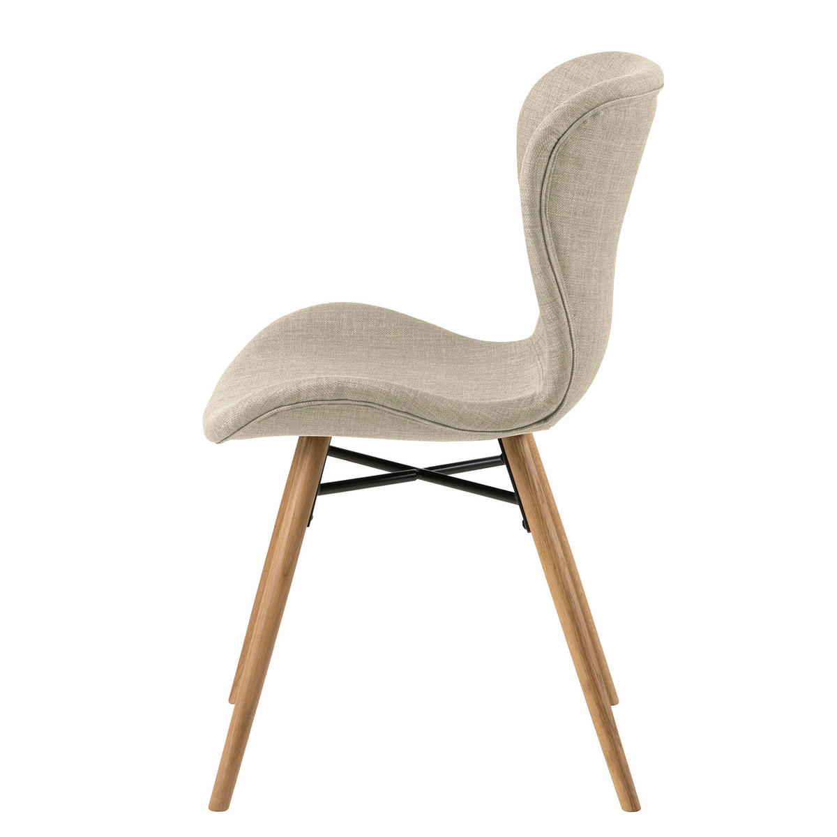 POLSTERSTUHL - 4er-Set - Buchefarben/Creme, Holz/Buchenholz (47/83/53cm) - home24