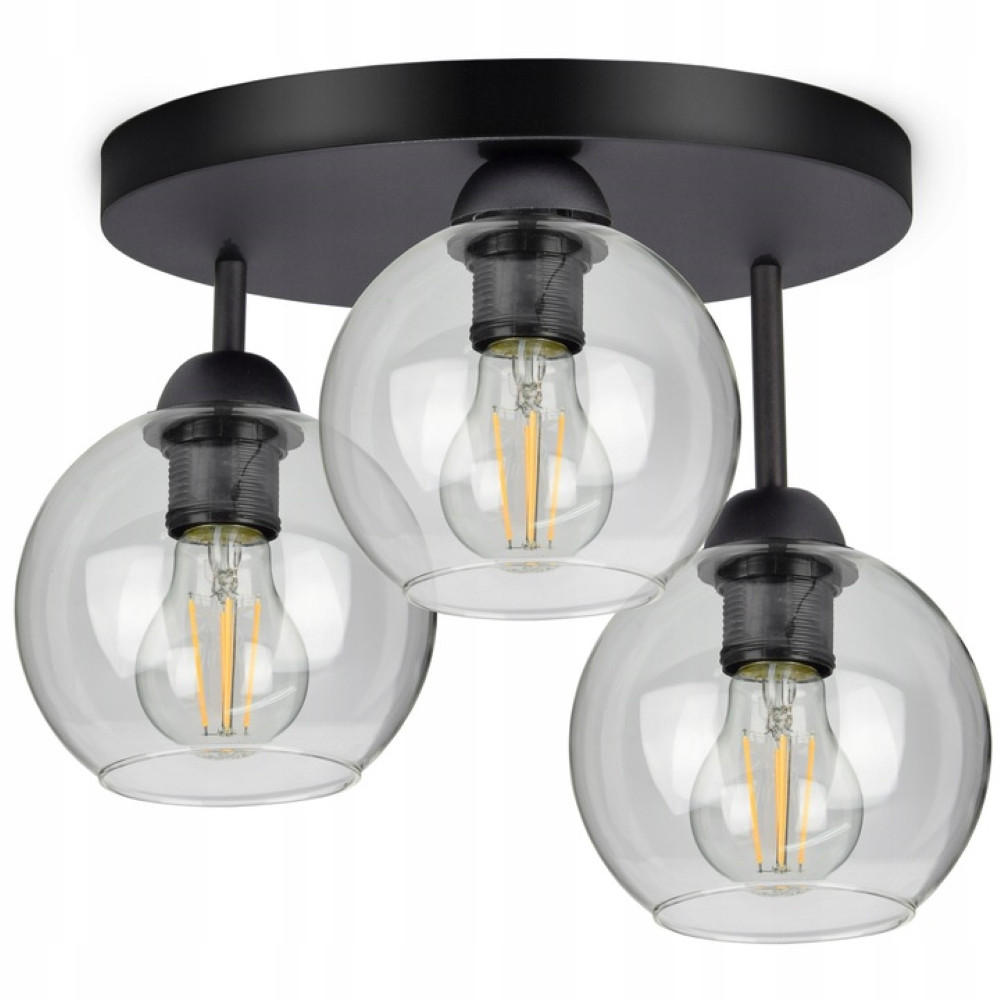 DECKENLEUCHTE HADEN - Transparent, Glas/Metall (30/30/28cm) - kiki design