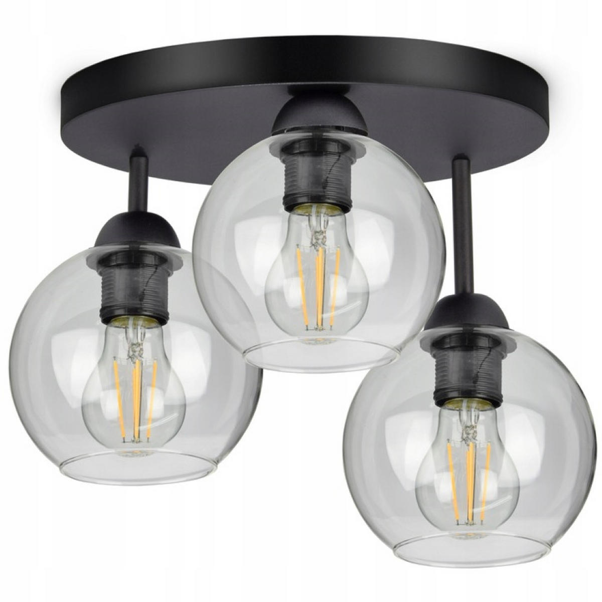 DECKENLEUCHTE HADEN - Transparent, Glas/Metall (30/30/28cm) - kiki design