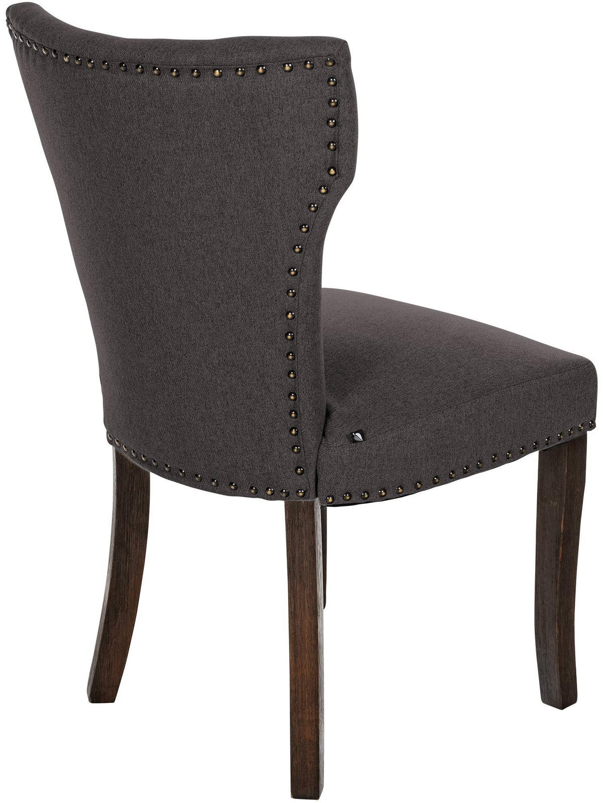 WOHNZIMMERSTUHL 2er Set Stoff dunkelgrau - Dunkelgrau, Holz/Textil (52/90/59cm) - CLP