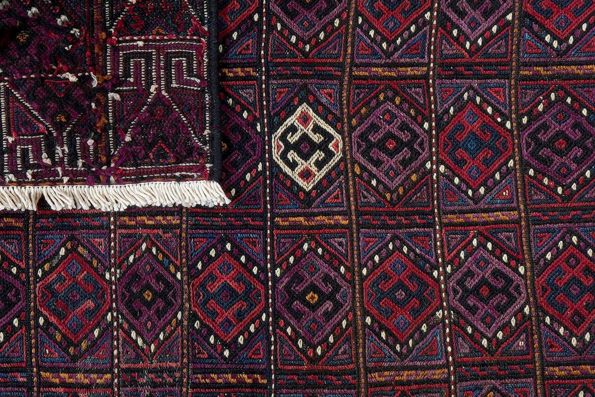 KELIM-TEPPICH handgewebt Sumak Shahsavan Bunt 93/72 cm Schurwolle - Multicolor, Textil (72/93cm) - Looma