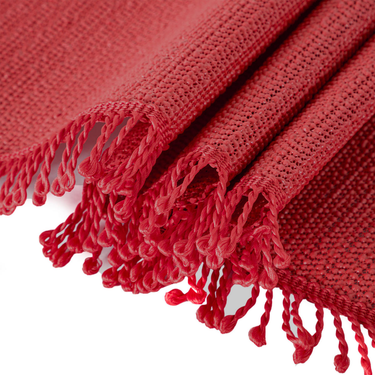 TISCHDECKE Gartentischdecke Rot 130x160 cm Weichschaum - Rot, Textil (130/160cm) - TiborTex