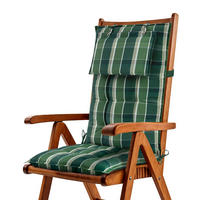 HOCHLEHNERAUFLAGE Sun-HL 119/50/8cm Grün-Kariert - Multicolor, Textil (50/8/119cm) - Beautissu 