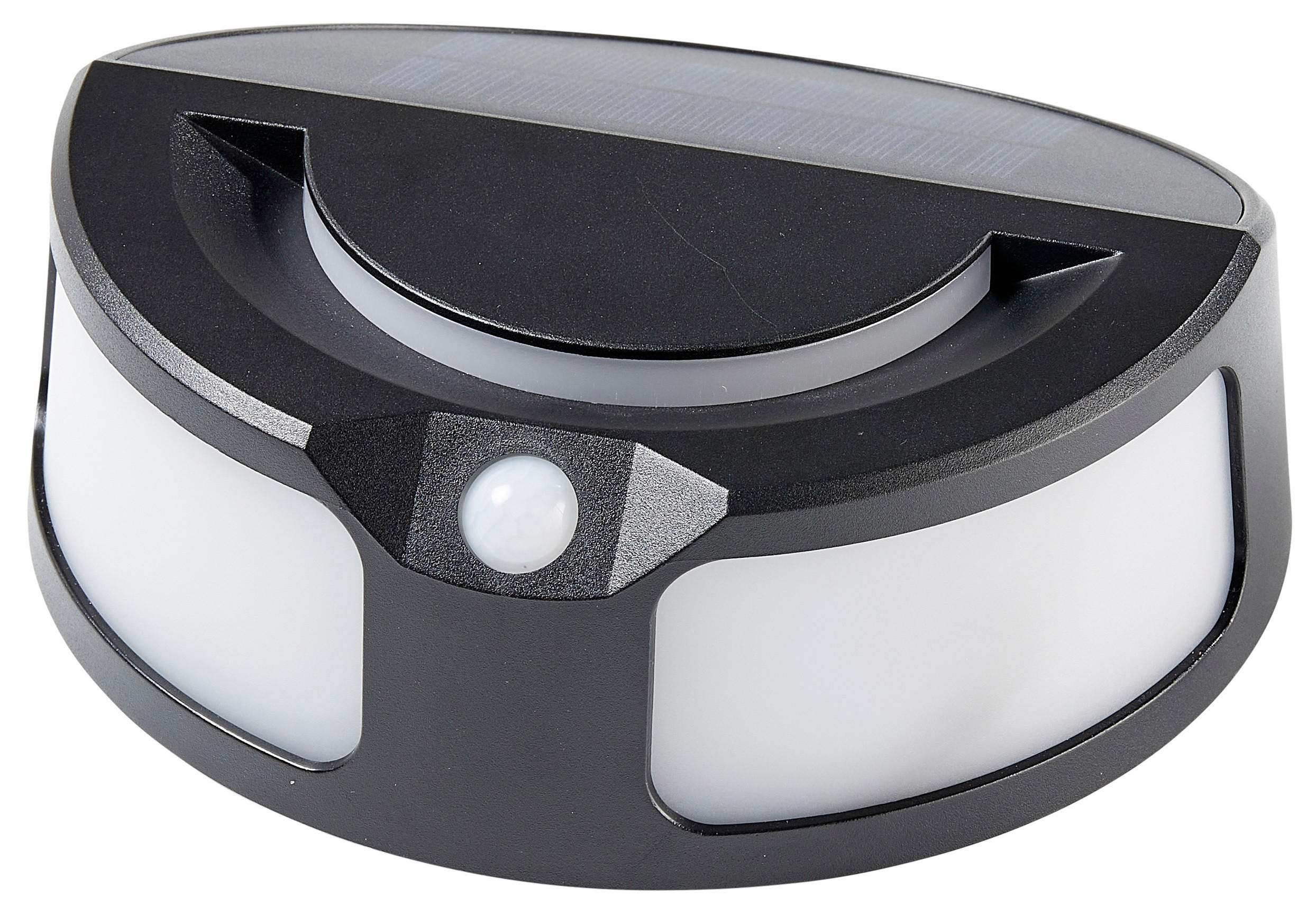 Northpoint Led-Solar-Wandleuchte Schwarz 19x6.7x19 cm