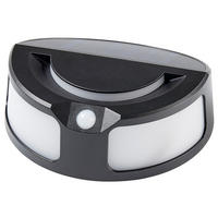 LED-SOLAR-WANDLEUCHTE - mit Bewegungsmelder und Dämmerungssensor für Außenbereiche - Schwarz, Kunststoff (19/19/6.7cm) - Northpoint