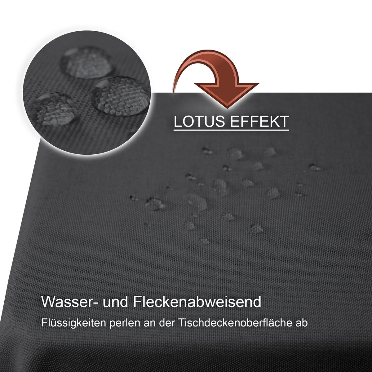 TISCHDECKE Leinenoptik 110/180 cm eckig Anthrazit - Anthrazit, Textil (110/180cm) - TiborTex