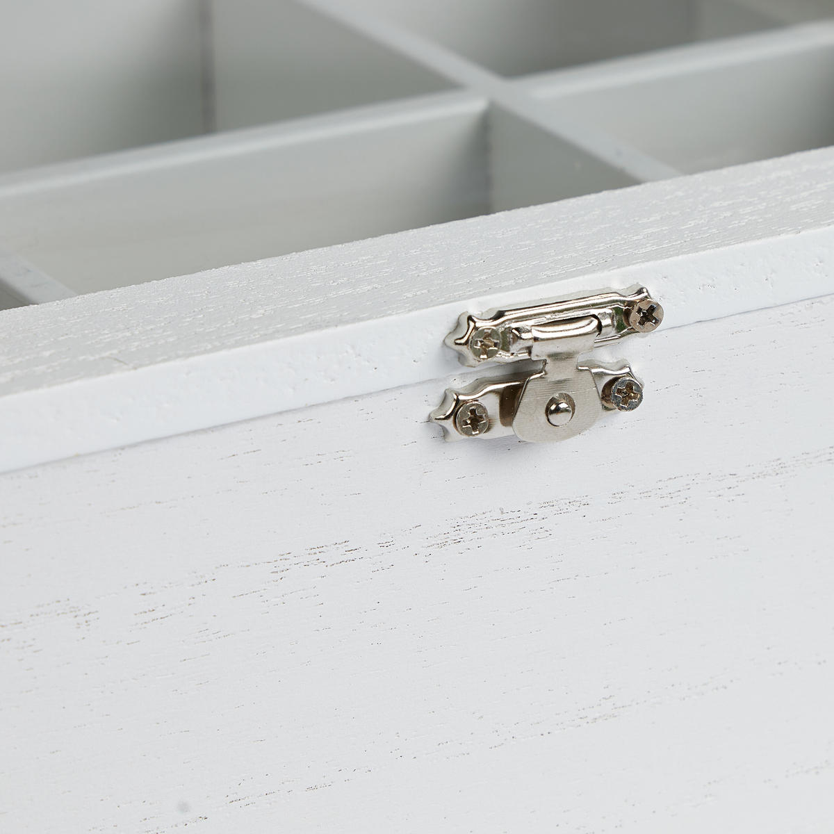 TEEBOX - Weiß, Holzwerkstoff/Kunststoff (25/8/25.5cm) - Relaxdays