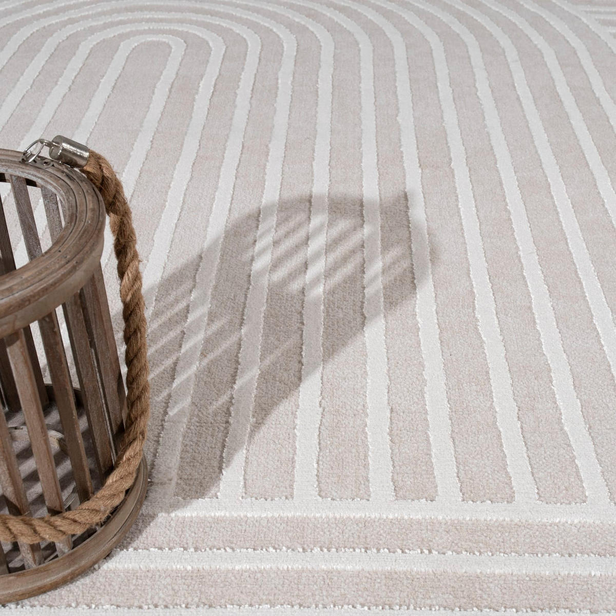 KURZFLORTEPPICH 80/150 cm Santorini 613 - Creme, Kunststoff (80/150cm) - Paco Home