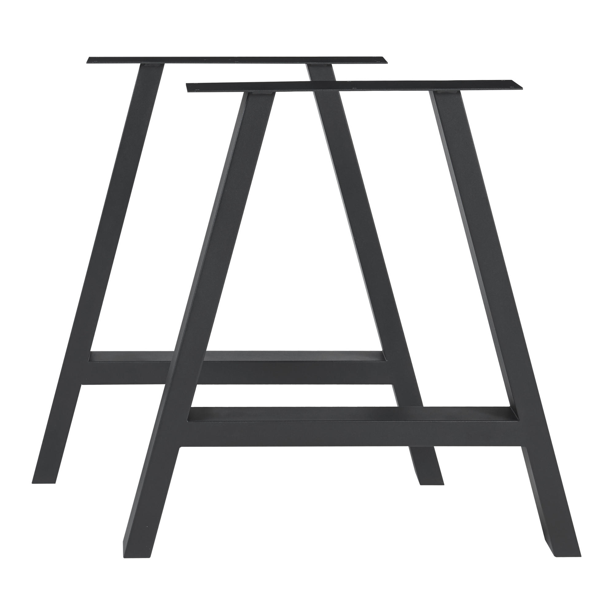 Thumbnail - [en.casa] Tischgestell-Set, Schwarz, Metall, 70x72x10 cm, Esszimmer, Tische, Esstische, Tischsysteme