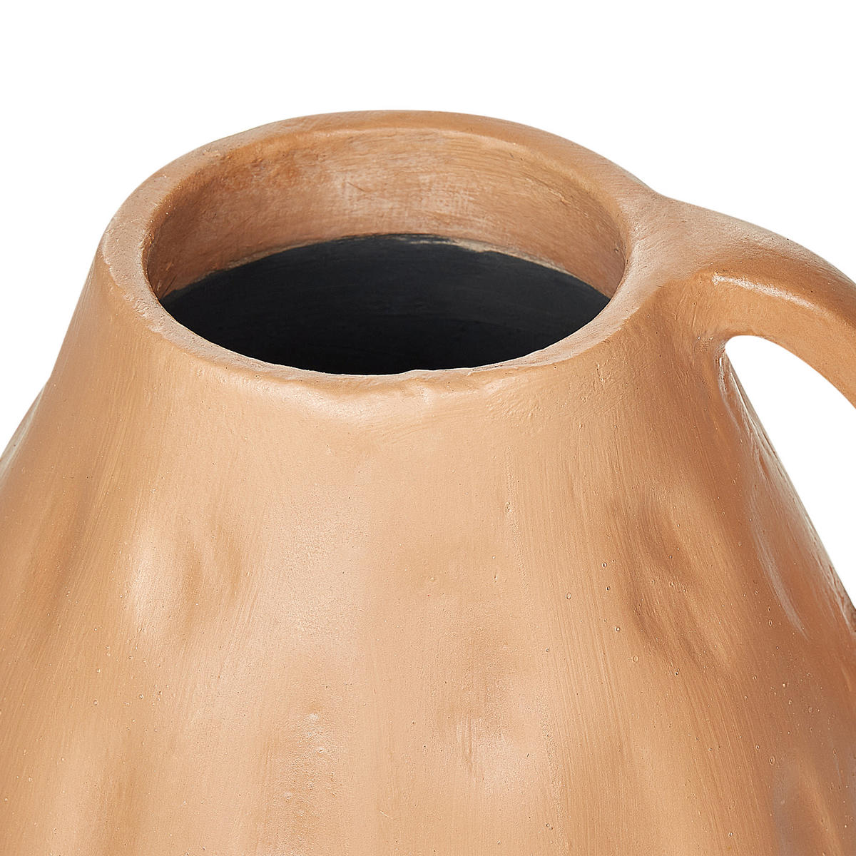 DEKOVASE Terrakotta beige Kulim - Beige, Stein (40cm) - Beliani