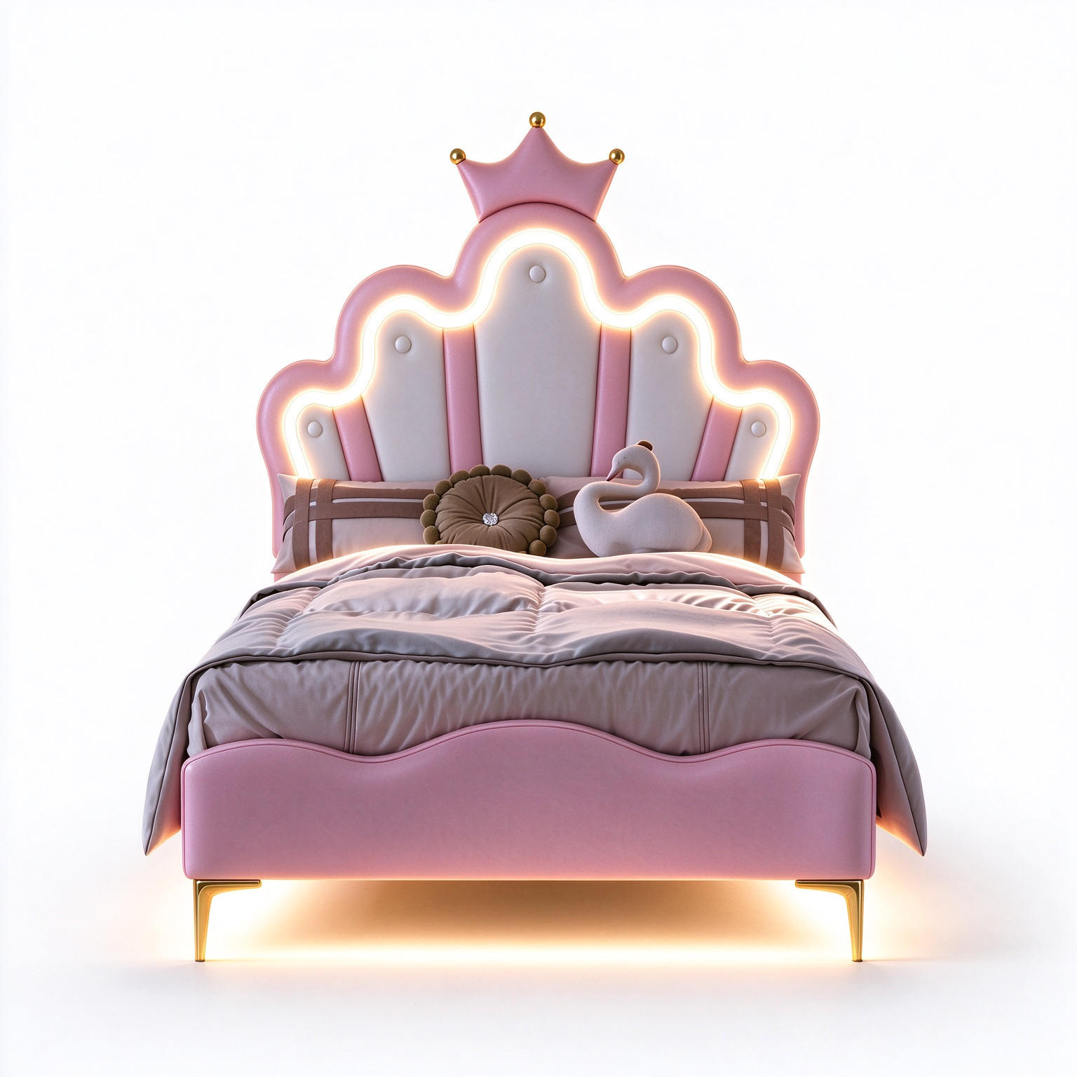 KINDERBETT 90/200 cm, in Rosa, Polsterbett Kinder Einzelbetten 90/200 mit Lattenrost, Verstellbarem Kopfteil, PU - Pink, Leder/Holz (90/200cm) - BPKADHY