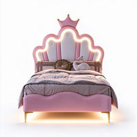 KINDERBETT 90/200 cm, in Rosa, Polsterbett Kinder Einzelbetten 90/200 mit Lattenrost, Verstellbarem Kopfteil, PU - Pink, Leder/Holz (90/200cm) - BPKADHY
