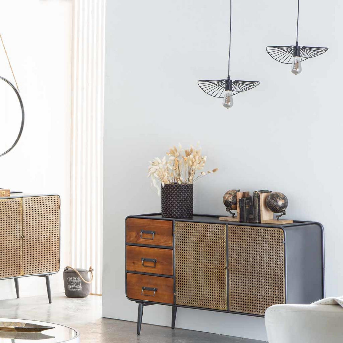 SIDEBOARD aus Metall, Braun, 120x40x75 - Braun, Metall (120/75/40cm) - Wanderlust